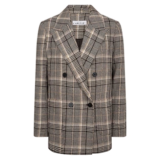 Haute L'Amitié Blanket Check Blazer Mocca